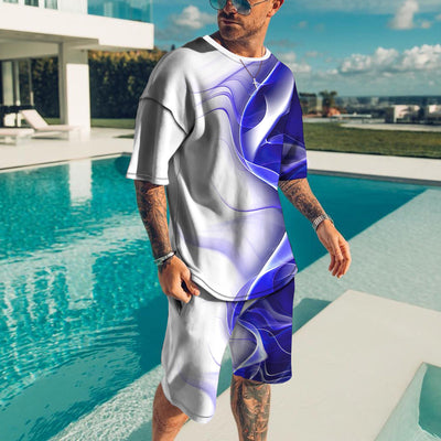 Traje Corto de Hombre con Degradado de Cintas - Image 8