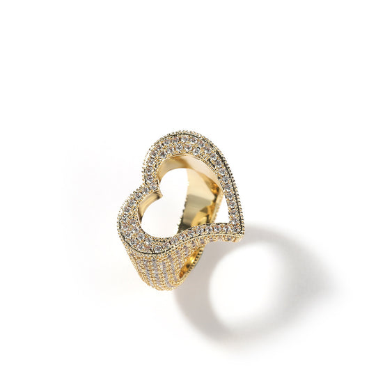 Anillo de Corazón Hueco con Zirconia - Personalidad Fashion - Image 4