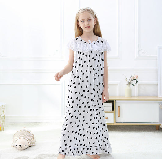 Vestido Blanco de Algodón para Niña con Bordado Computarizado - Image 15