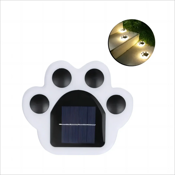 Luces Solares de Jardín con Diseño de Patitas - Decoración LED Impermeable para Exteriores