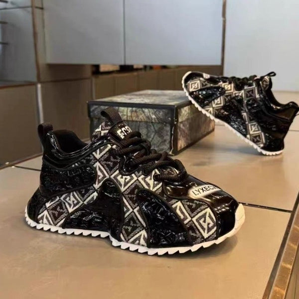 Zapatos Deportivos para Hombre con Suela Gruesa y Bordado Ligero