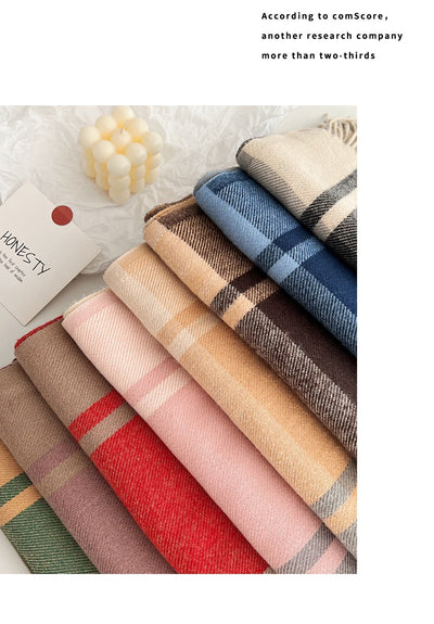 Chal Pashmina Escocés con Borlas para Mujer - Tejido Grueso y Cálido - Image 16