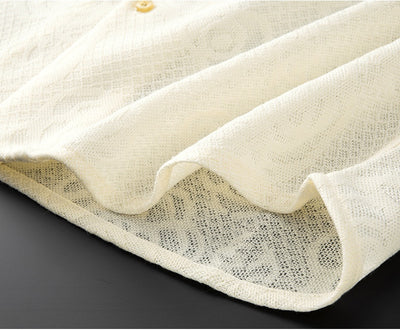 Camisa Jacquard Tejida Premium para Hombre, Manga Corta - Image 14