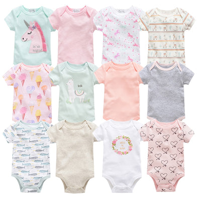 Set de 3 Body Bebé Algodón Puro Manga Corta