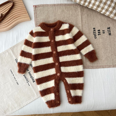 Pijama Enterizo para Bebé con Pelaje de Visón y Rayas - Image 19