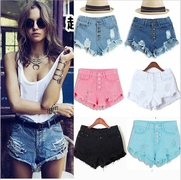Shorts de Mezclilla Cintura Alta para Mujer
