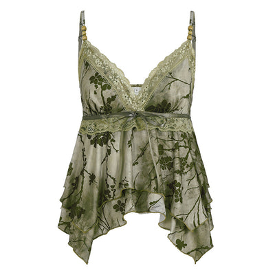 Vestido Retro Cuello V Cintura Marcada Diseño Asimétrico - Image 26