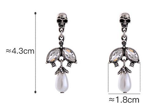 Aretes Góticos de Perla Retro - Diseño Europeo Minimalista con Personalidad - Image 6