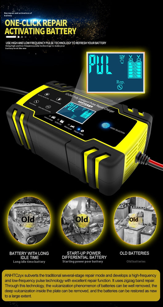 Cargador de Batería para Auto y Moto Inteligente - Image 11