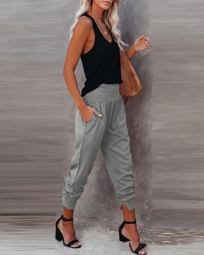 Pantalones Casuales de Cintura Alta para Mujer - Image 5