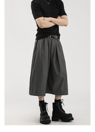 Pantalones Cortos de Vestir con Pliegues y Caída Ancha para Hombre - Image 16