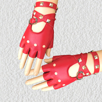Guantes Góticos Punk Rock Medio Dedo para Mujer - Image 4