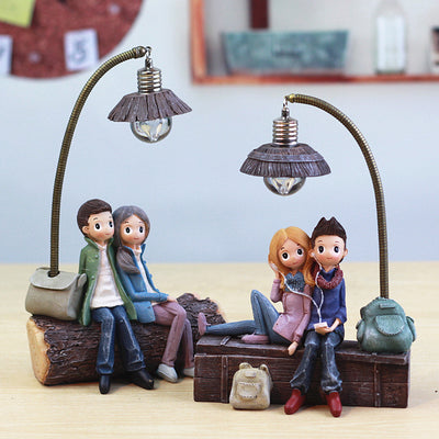 Luz Nocturna Romántica para Parejas - Diseño Zakka Creativo - Image 4