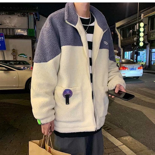 Abrigo de Lana Grueso Estilo Hong Kong Hombre Corte Suelto Versión Coreana - Image 4