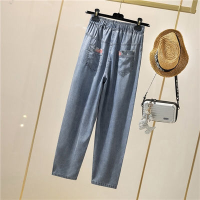 Pantalones Harem Sueltos Talla Grande Jeansspring con Estampado - Image 3
