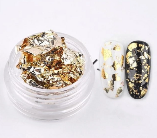 Joyería de Uñas con Lámina Metálica - Fragmentos Decorativos - Image 4