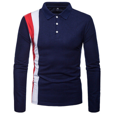 Camisa Casual de Manga Larga con Costuras Tricolor para Hombre - Image 8