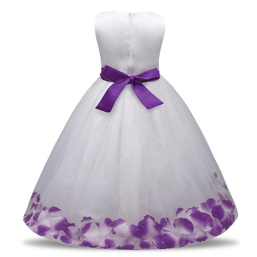 Vestido de Princesa Infantil con Malla Floral - Image 16