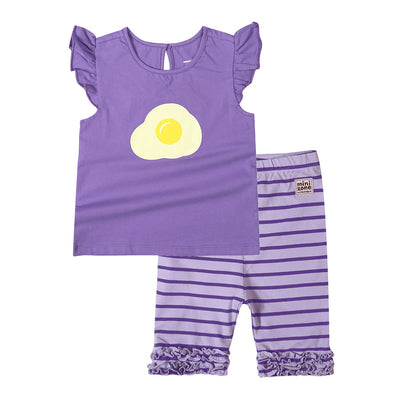 Conjunto Infantil Estilo Vaquero con Blusa Manga Corta de Dos Piezas - Image 4