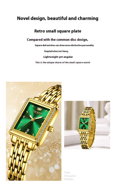 Reloj de Cuarzo Elegante Cuadrado Versátil para Mujer - Image 12