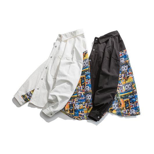 Camisa Suelta Estampada para Hombre - Image 2