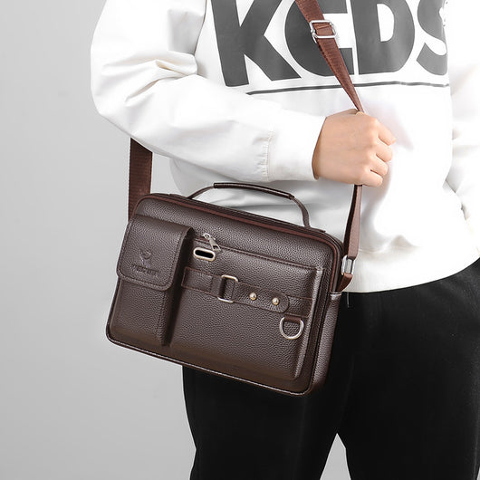 Bolso Bandolera Casual para Hombre con Diseño Oblicuo