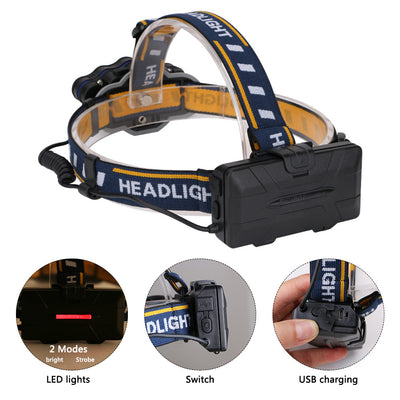 Linterna Frontal LED Recargable USB de Alto Rendimiento - Image 7