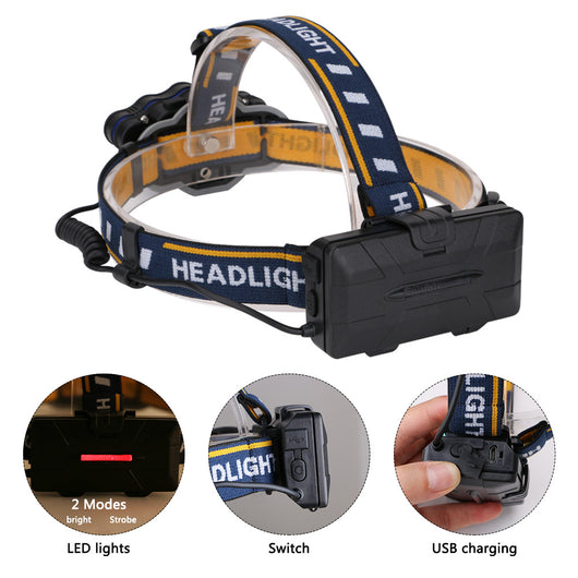Linterna Frontal LED Recargable USB de Alto Rendimiento - Image 7