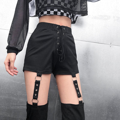 Pantalones Casuales Desmontables con Diseño Irregular y Detalles Huecos - Image 5