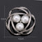 Rhinestone Pearl Brooch Pin 1 Silver Plated Style