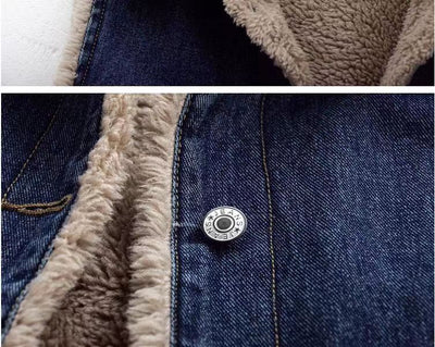 Chaleco Acolchado de Lana de Cordero y Algodón Denim para Mujer - Image 11