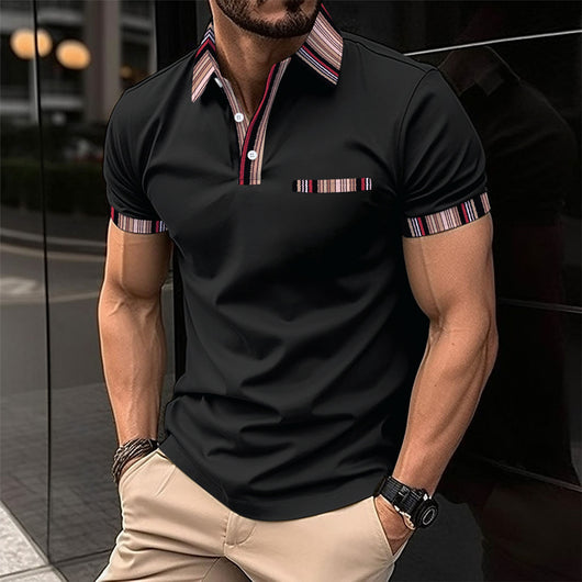 Playera Casual para Hombre con Cuello Estampado - Image 6