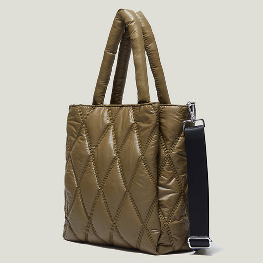 Bolso Mensajero Mujer Cuadros Diamante Gran Capacidad Acolchado - Image 13