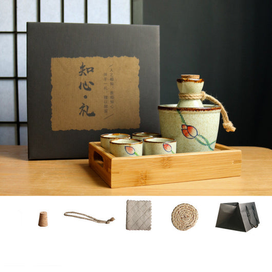 Set Calentador de Sake Retro Japonés con Tazas de Cerámica - Image 41