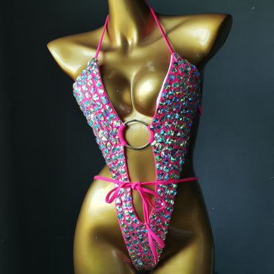 Bikini de Lujo con Diamantes para Discoteca y Piscina