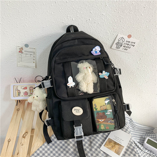 Mochila Escolar de Gran Capacidad con Diseño Coreano para Niñas - Image 3