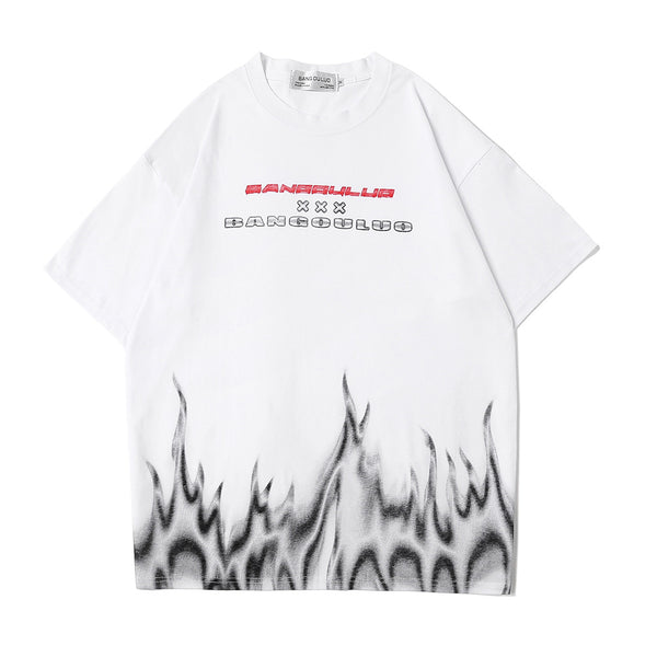Camiseta Estampado Llamas para Hombre
