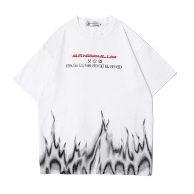 Camiseta Estampado Llamas para Hombre