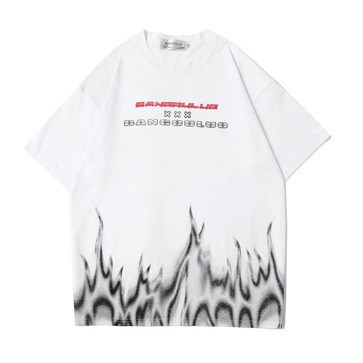 Camiseta Estampado Llamas para Hombre