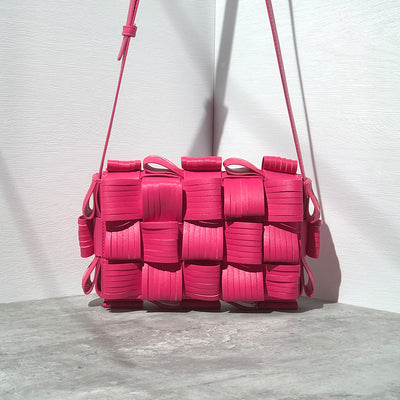 Bolsa de Cuero Tejido Bandolera Casual para Mujer - Image 5