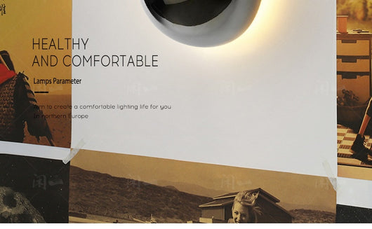 Lámpara Solar de Pared Estilo Nórdico Eclipse para Dormitorio - Image 29