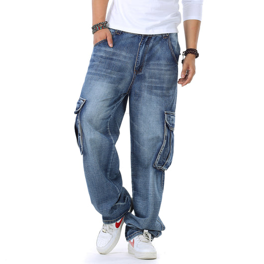 Jeans Ancho de Moda con Múltiples Bolsillos - Image 3