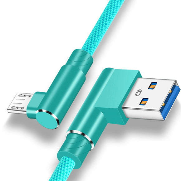 Cable de Carga Rápida Doble Codo para Móviles y Gaming