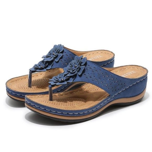 Sandalias Cómodas de Tejido Espiga con Punta Redonda