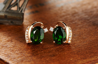 Aretes de Turmalina Verde Vintage - Joyas de Cristal Tesoro Esmeralda - Image 10