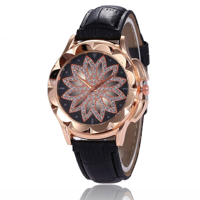 Reloj Pulsera Dama con Cruz de Diamantes de Imitación en Oro Rosado - Image 4