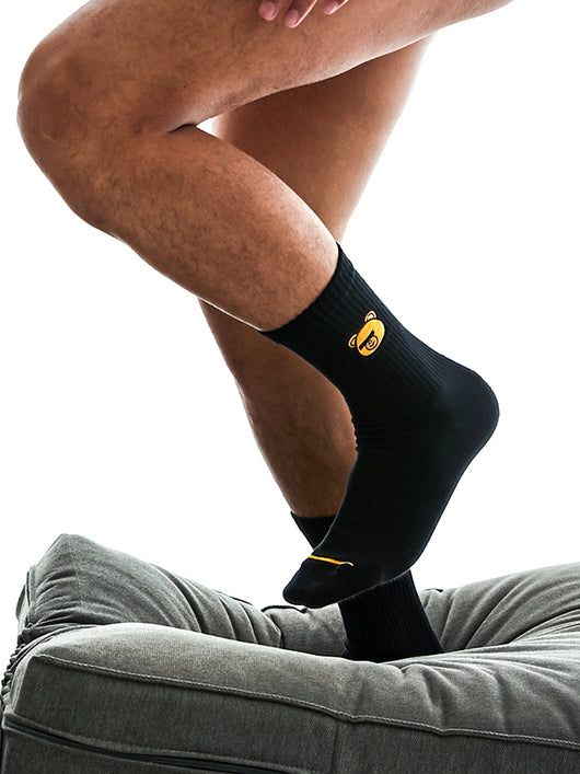 Calcetines de Algodón con Bordado de Osito para Ejercicio y Fitness - Image 4