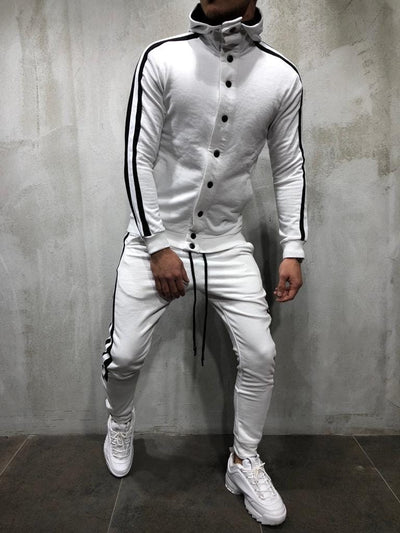 Cardigan Deportivo con Capucha y Botones para Hombre - Image 8