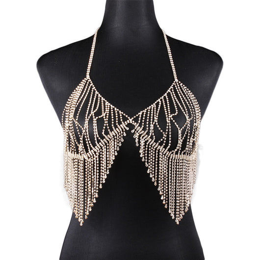 Bikini con Cadena de Cristales y Flecos - Image 7