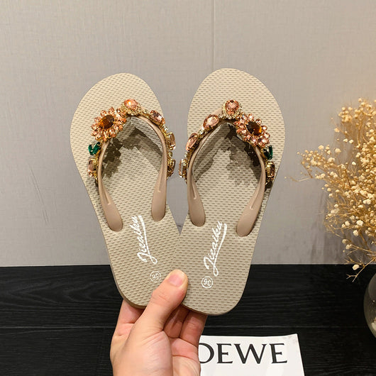 Sandalias de Playa Verano con Diamantes - Chanclas Elegantes de Alto Grado - Image 6